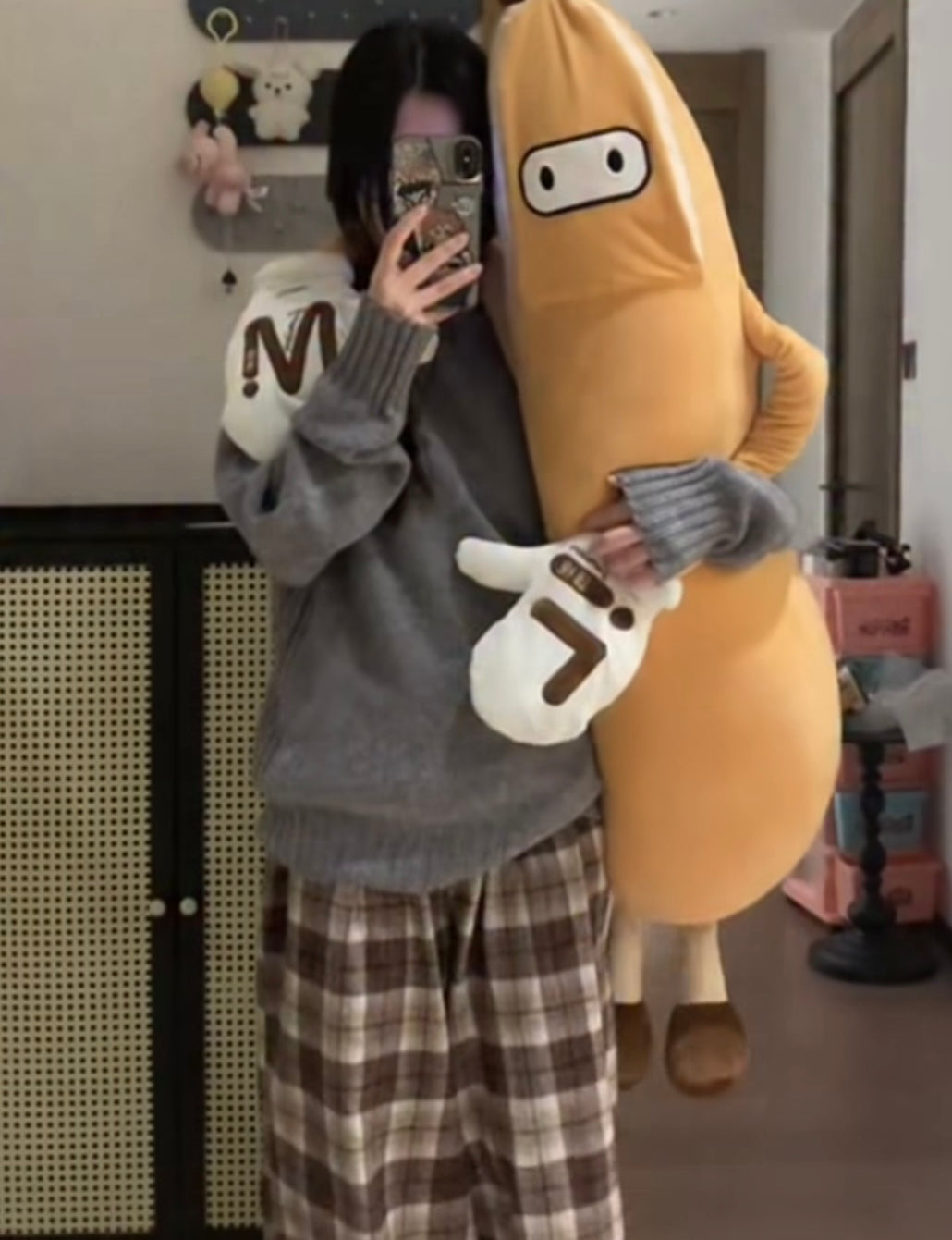 The Banana Plush Body Pillow Cuddle with Remote Controlled Heating or Motion