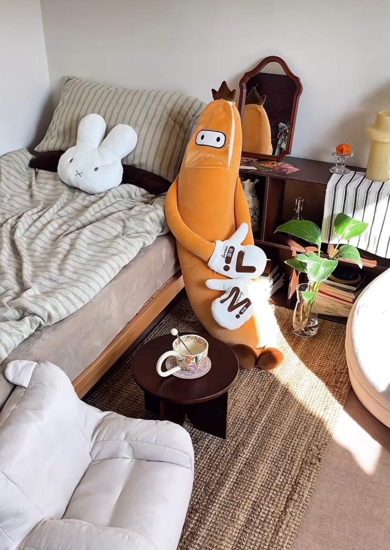 The Banana Plush Body Pillow Cuddle with Remote Controlled Heating or Motion