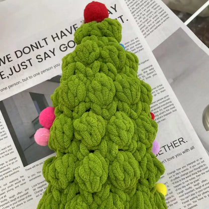 Handmade Crochet Labubu Doll Christmas Tree Outfit With The Labubu