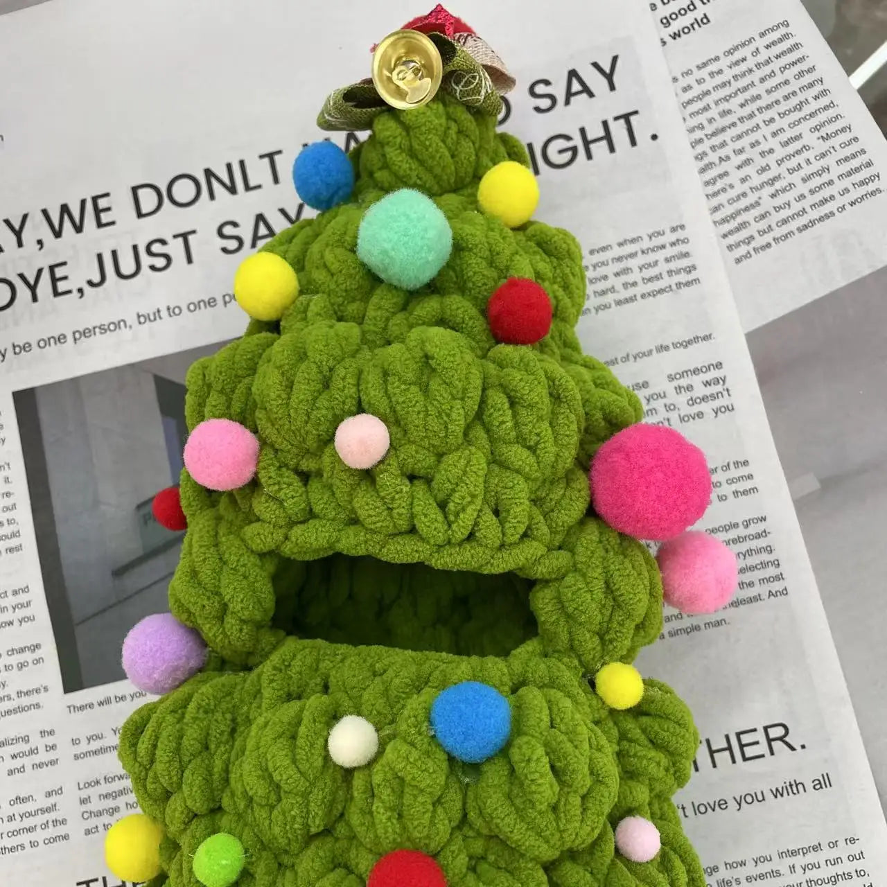 Handmade Crochet Labubu Doll Christmas Tree Outfit With The Labubu